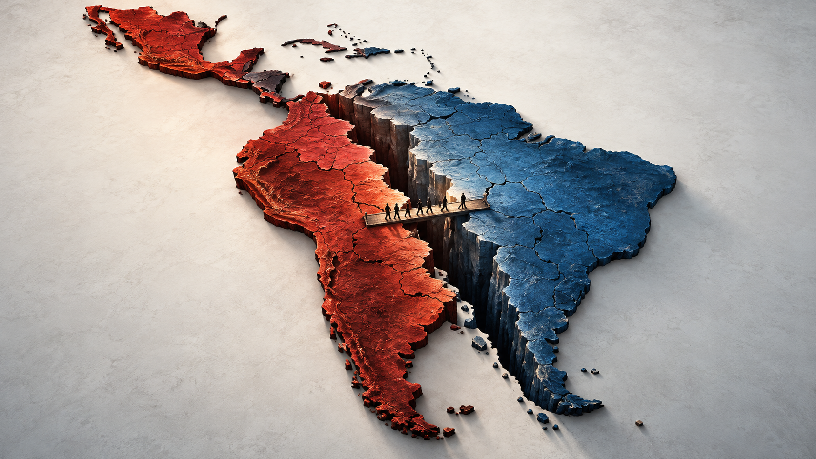 A AMÉRICA LATINA PARTIDA AO MEIO