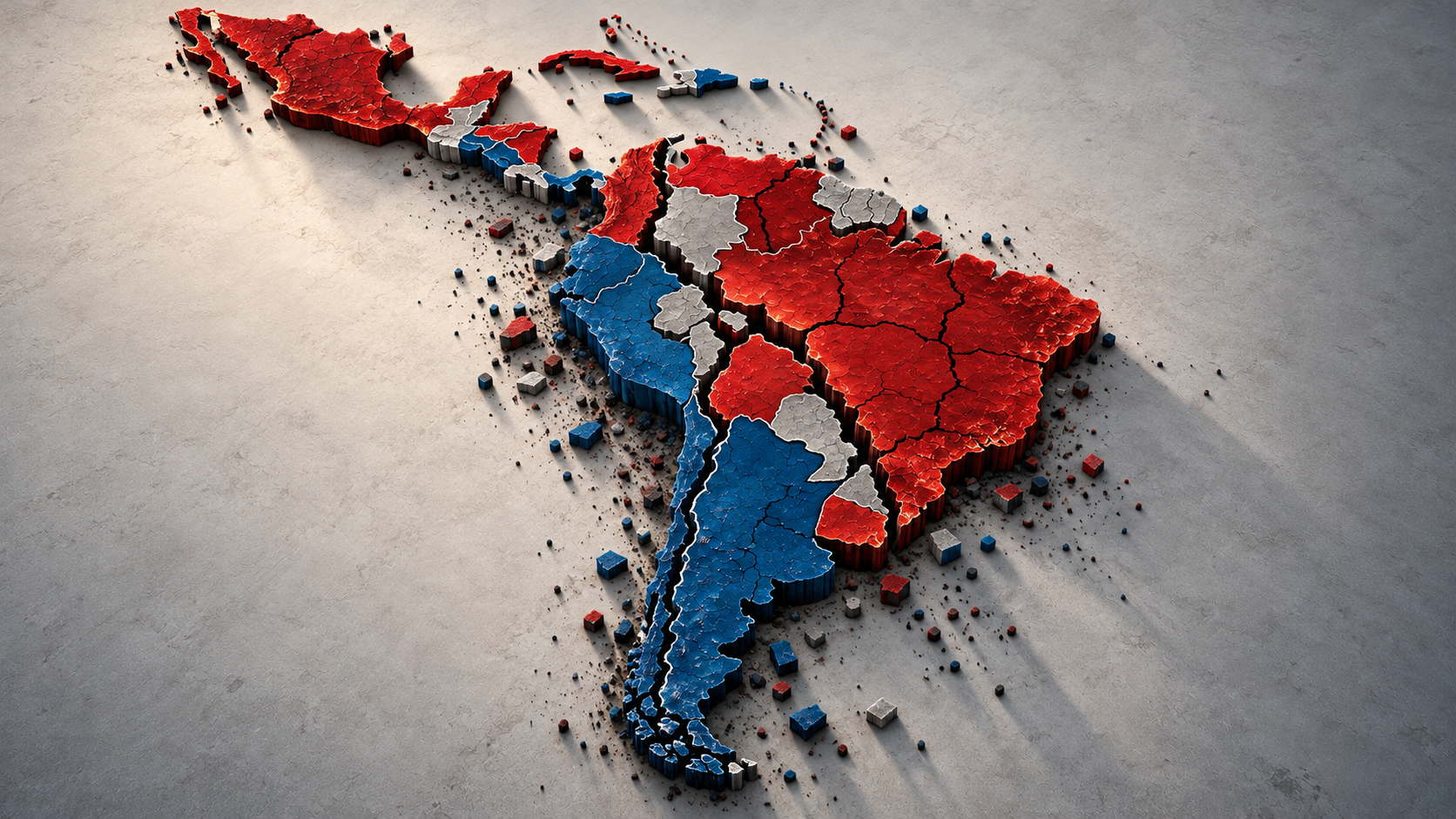 A AMÉRICA LATINA PARTIDA AO MEIO
